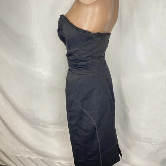 NEW ZAC POSEN Strapless A-Line Cocktail Dress • Size 8 • Black - Picture 12 of 16